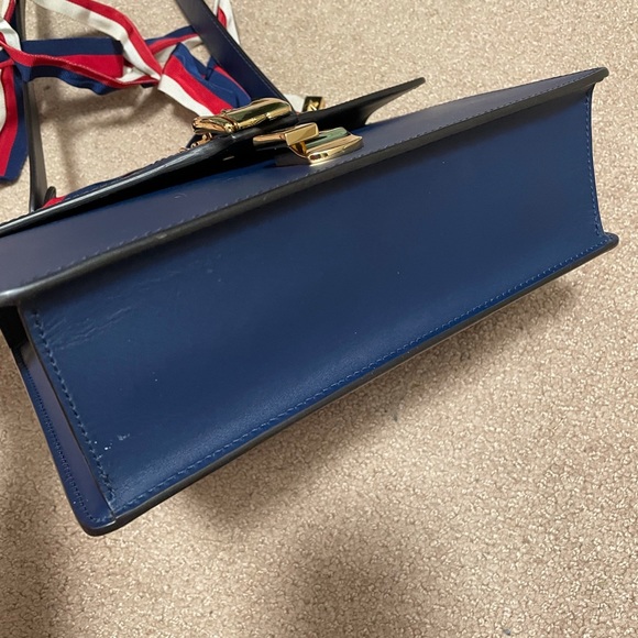 Gucci Sylvie small shoulder bag blue - Picture 3 of 10